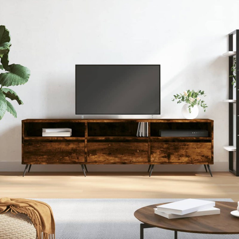 Danberry TV Stand for TVs up to 65", Smoked Oak