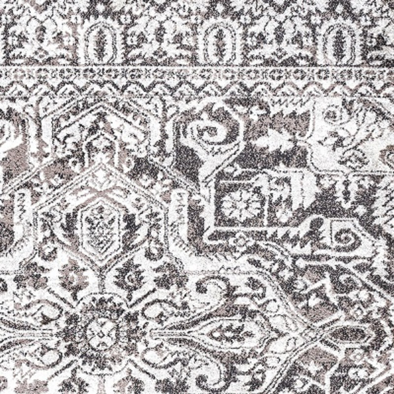 Tapis brun / ivoire Scala Grand Medallion, Tapis de couloir 2 pi x 10 pi