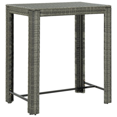 Table de bar d'extérieur en rotin