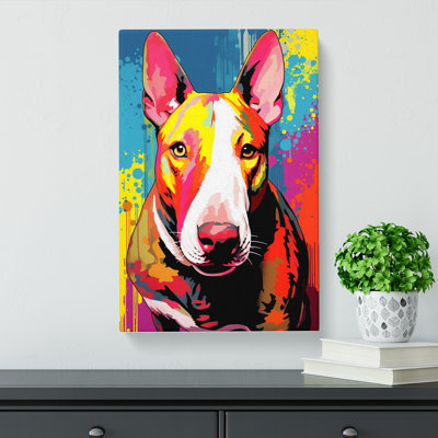 English Bull Terrier Pop - Wrapped Canvas
