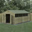 Overlap Pressure Treated 8X6 Apex Shed in , Natural Timber-49352144