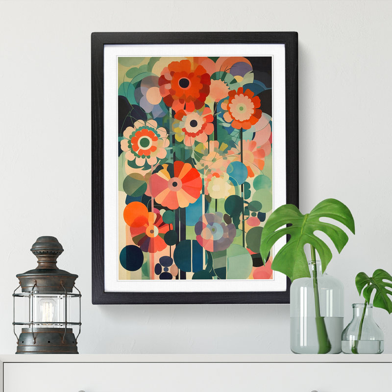 Mixed Flowers Vol.6 - Picture Frame Print, 46cm H x 34cm W x 2cm D, Walnut