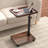 Adjustable Height C Table With 360° Swivel, Multi-Functional Side Table For Living Room, Bedroom, Sofa And Bed, Space-Saving TV Tray Table With Wheels And Sturdy Wooden Top