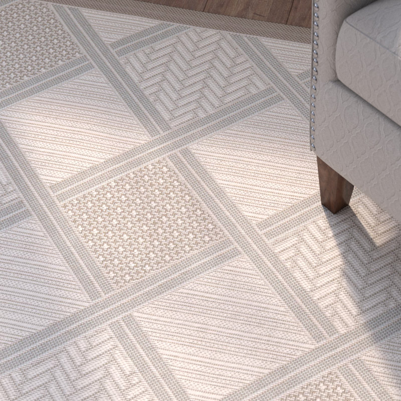 Herefordshire Performance Geometric Indoor/Outdoor Area Rug, Rectangle 6'7" x 9'6"