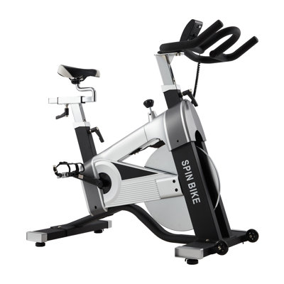 Commercial Front-Drive Stationary Exercise Bike for Home Cardio, Silent Belt Drive 300 LBS Capacity with Adjustable Magnetic Resistance, LCD Monitor & Fully Adjustable Seat Handlebars, Gray