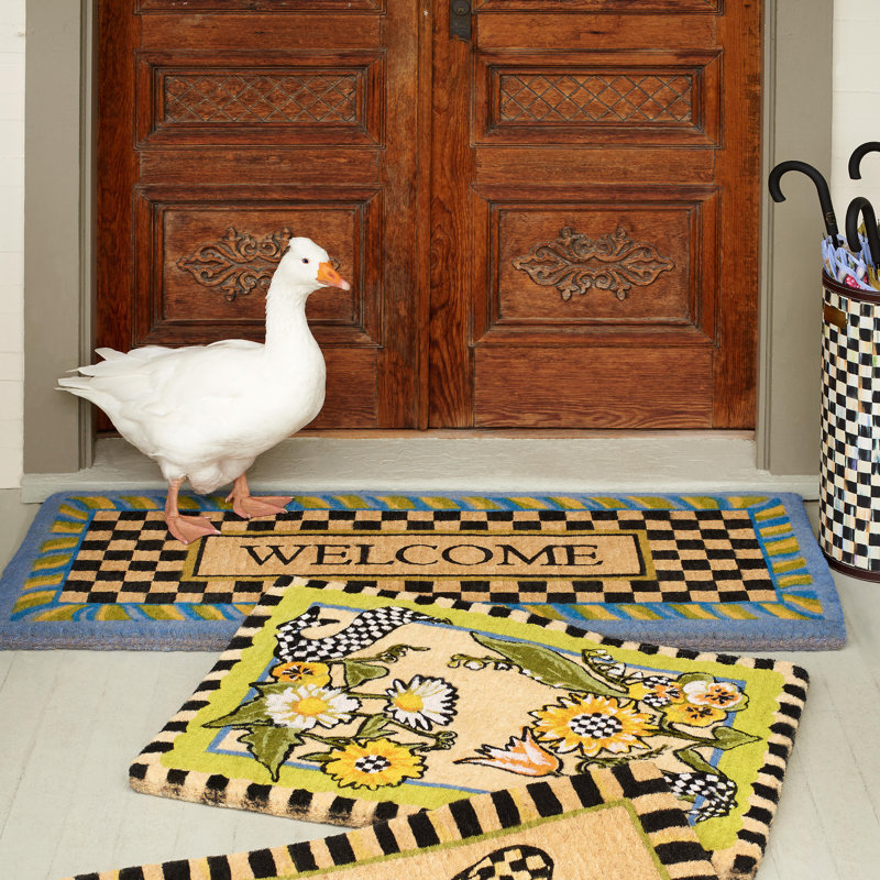 Welcome Periwinkle Entrance Mat, 24" W x 57" L