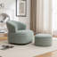 Fauteuil pivotant rembourré en polyester de 33 po de large Armelda-512362524