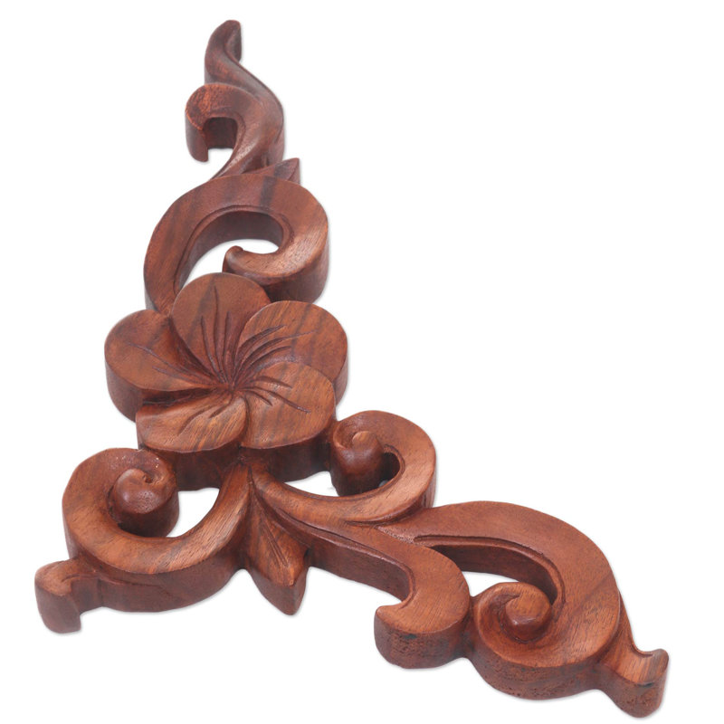 Seji Taram Handmade Boho Plants & Flowers Solid Wood Wall Decor