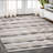 5' Beige and Brown Abstract Distressed Area Rug