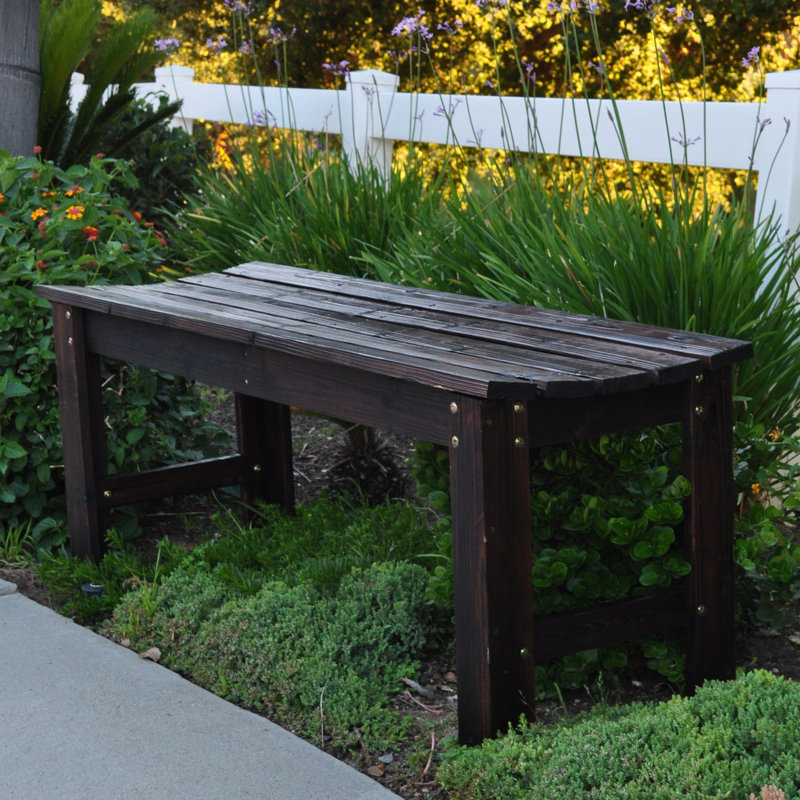 Banc de jardin pour l'extérieur Heritage Heritage, H 18,25 po x l 48 po x P 17 po, Brun brûlé