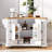 56 inch Kitchen Island with Rubber Wood Veneer Drop Leaf-334854534