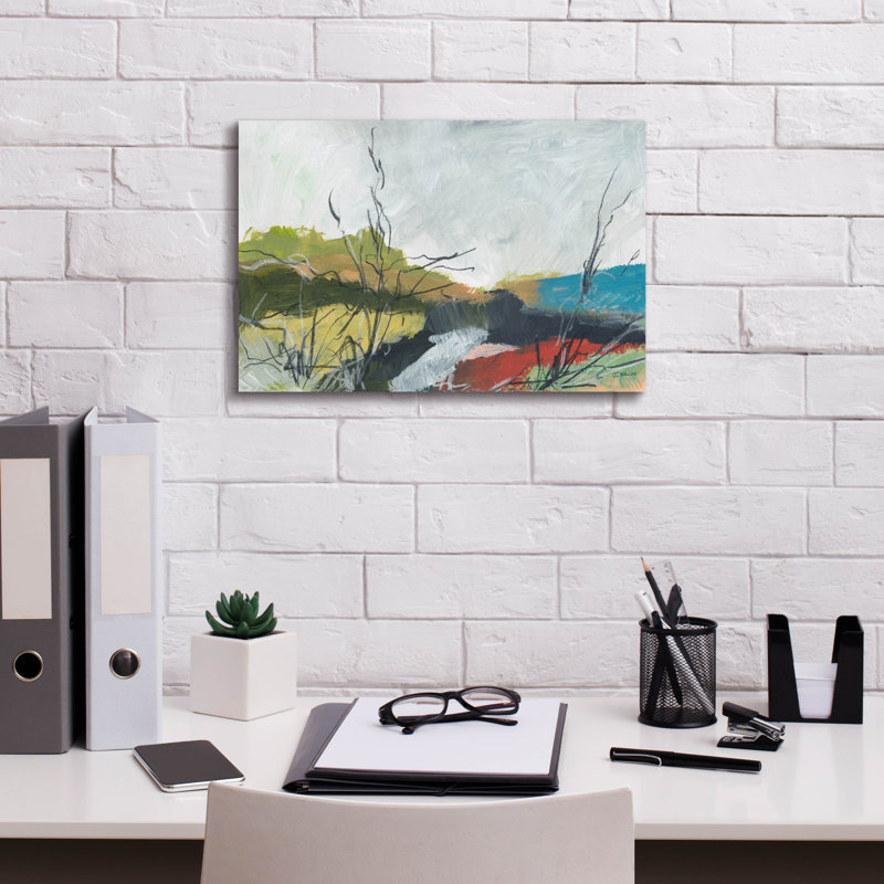 «To The Sea No. 2» par Jan Weiss, art mural sur toile, H 12 po x l 18 po x P 0,75 po