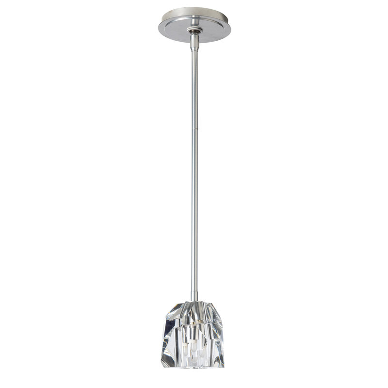 Luminaire suspendu géométrique 1 lumière Gatsby, Argenté