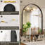 Axia 40''x30'' Metal Arch Wall Mounted Mirror for Bathroom, Living Room, Entryway-247561399-247561392