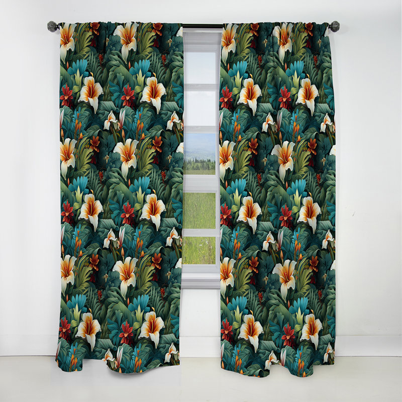 Motif tropical Rainforest Radiance, L 52 po x L 63 po