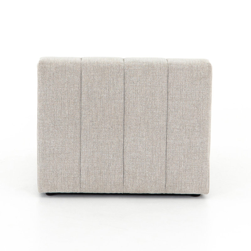 Bowry 35" Wide Symmetrical Modular, Light Gray Napa Sandstone Polyester Blend