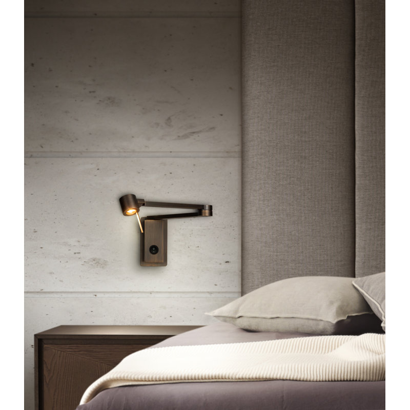 Manhattan 1-Light Swing Arm Sconce, Satin Bronze, Yes