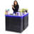 GoBar Portable Double Bar Table Set with Multi-Colour LED Lights - Mobile Bartender Station