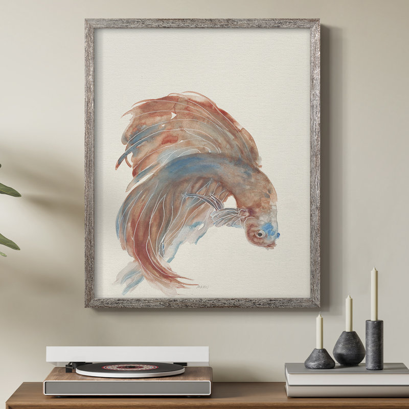Reproduction encadrée Betta III - bois massif, H 30 po x l 24 po