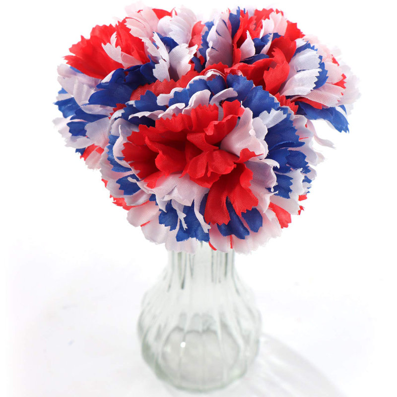 Pot de fleurs en soie, Tricolore