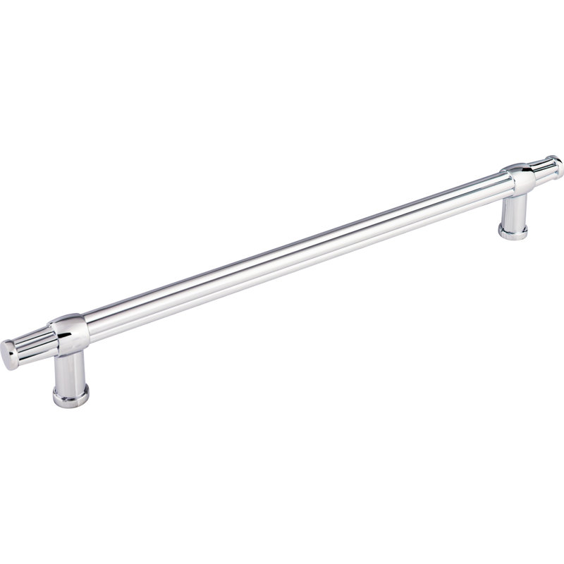 Luxor Appliance Pull, Polished Chrome, 12" Center to Center