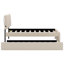 Lit plateforme tapissier simple avec lit gigogne Teddy-2078663971