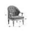Fauteuil d'appoint rembourré en tissu gris