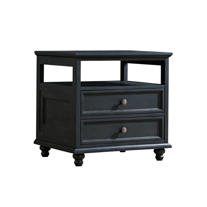 60.96 cm W Solid Wood Bedside Table