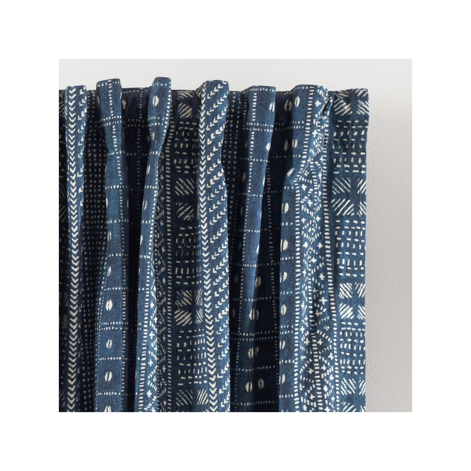 Kodi Batik Indigo Curtain Panel, 55" W x 96" L