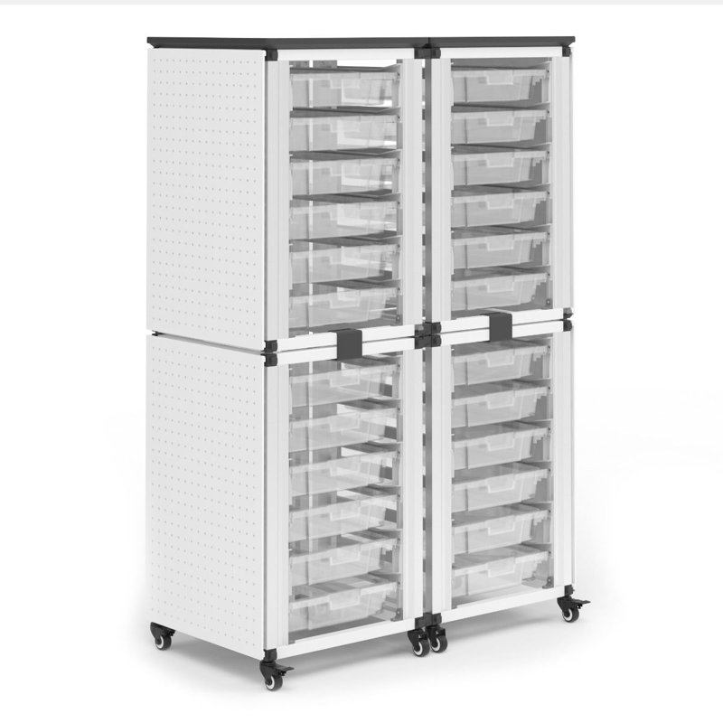6 Compartment Tote Tray Cart