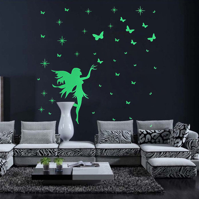 Autocollant mural en vinyle amovible pour fille