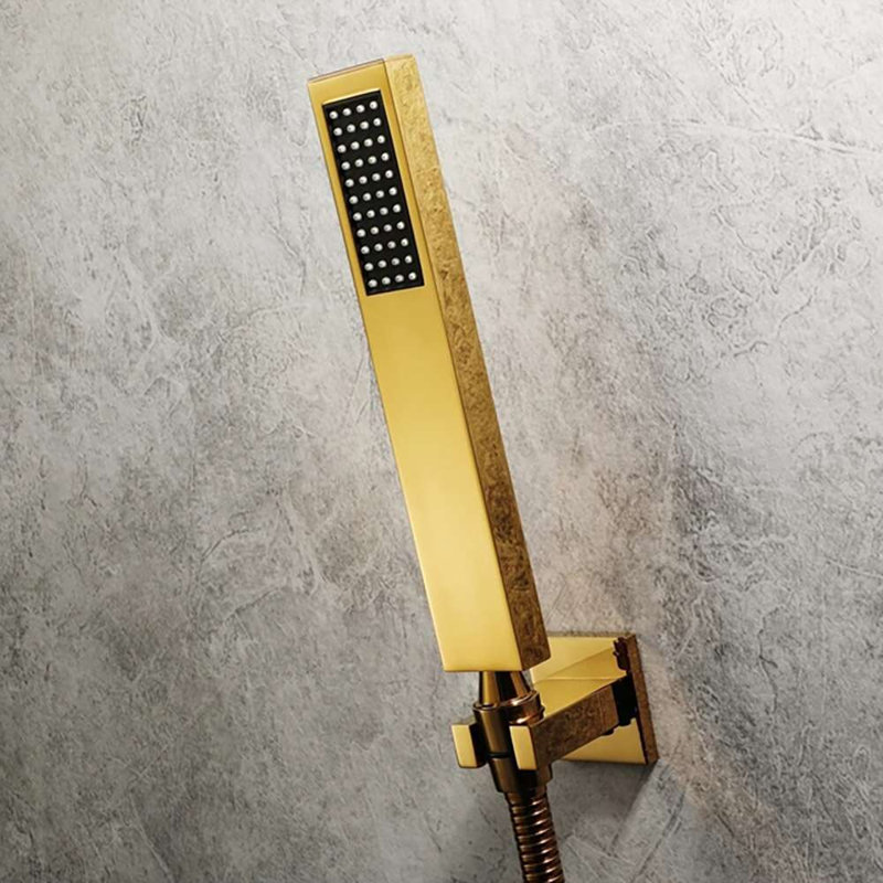 Système de douche thermostatique à panneau de contrôle tactile avec douchette à main et corps Lecce