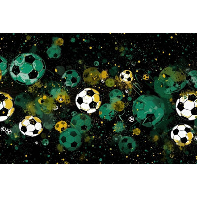 Papier peint abstrait soccer ball graffiti