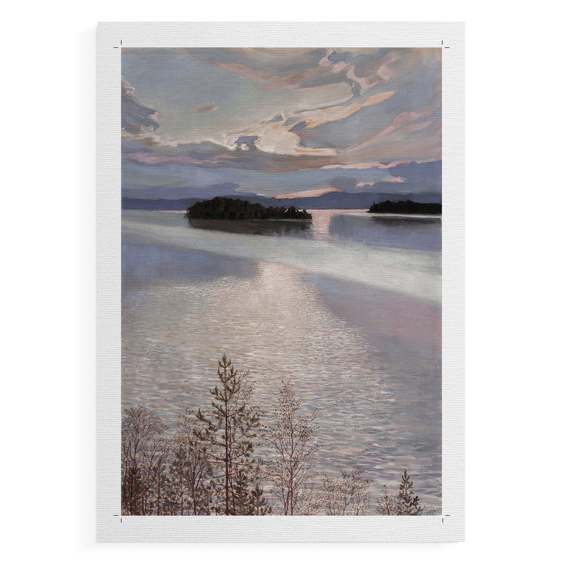 Paysage rétro CLxxxi - impression sur toile seulement - non encadrée, H 18 po x l 12 po