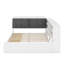 Lit plateforme double avec tête de lit, tablettes et tiroirs de rangement-1820361728