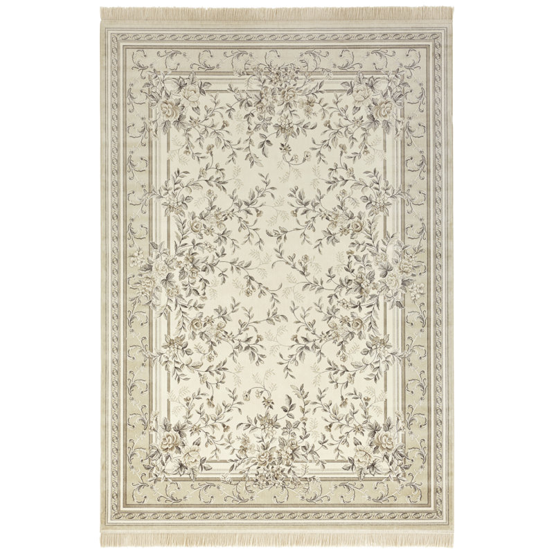 Tufted Cream/Beige Rug, Rectangle 95 x 140cm