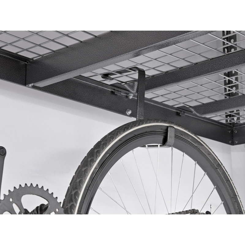Adjustable Gray Steel Ceiling Storage Rack, 4' x 8'