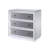 Eargle Glass Floor Shelf 3 - Drawer End Table with Storage