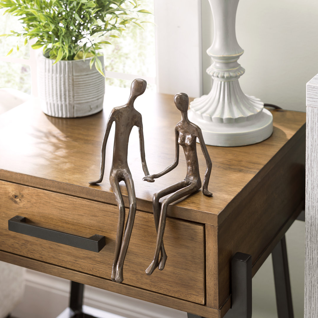 Akyng Sitting Couple Bronze Sculpture Wrought Studio™