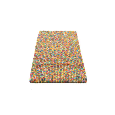 Lauge Hand Felted Wool Beige/Red Rug