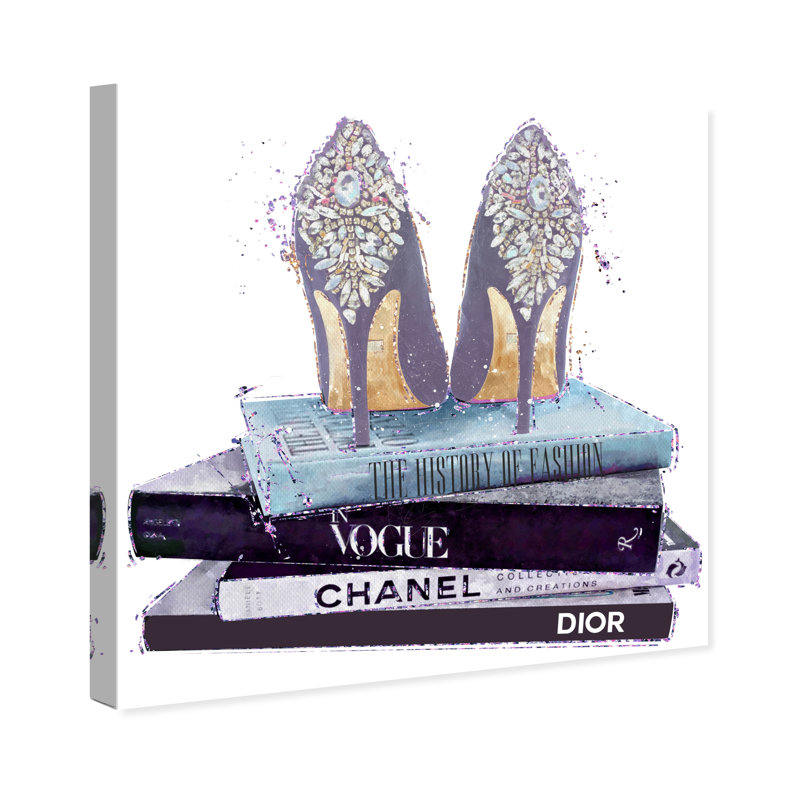 «Her Favorite Lavender Shoes» par Oliver Gal - impression sur toile tendue, L 20 po x H 20 po