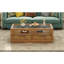 Table basse moderne en bois avec 2 tiroirs, table basse minimaliste, tablette de rangement ouverte pour le salon