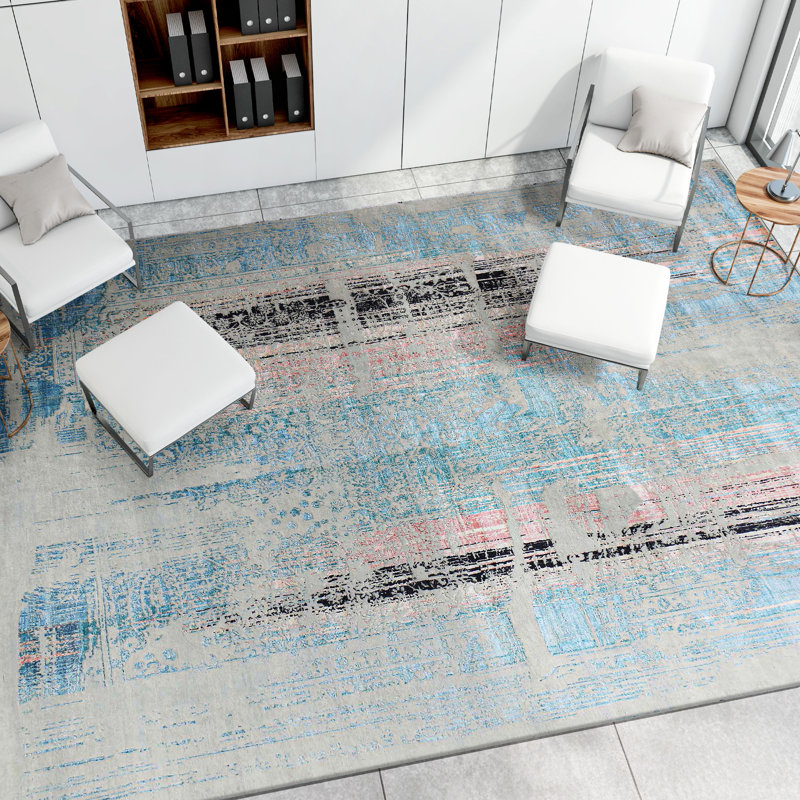 Tapis rectangulaire noué à la main, Rectangle de 5 pi x 8 pi