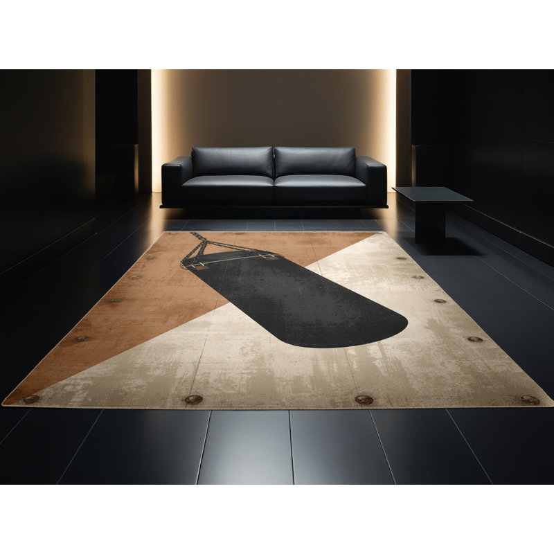 Tapis industriel doux et moelleux à poils longs de boxe Ephialtes, 7 x 10