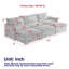 Canapé-lit modulaire en velours côtelé 109 po avec 3 repose-pieds mobiles 109 po-918025860