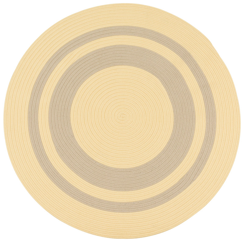Tapis intérieur / extérieur Don - jaune, Rond 4 pi