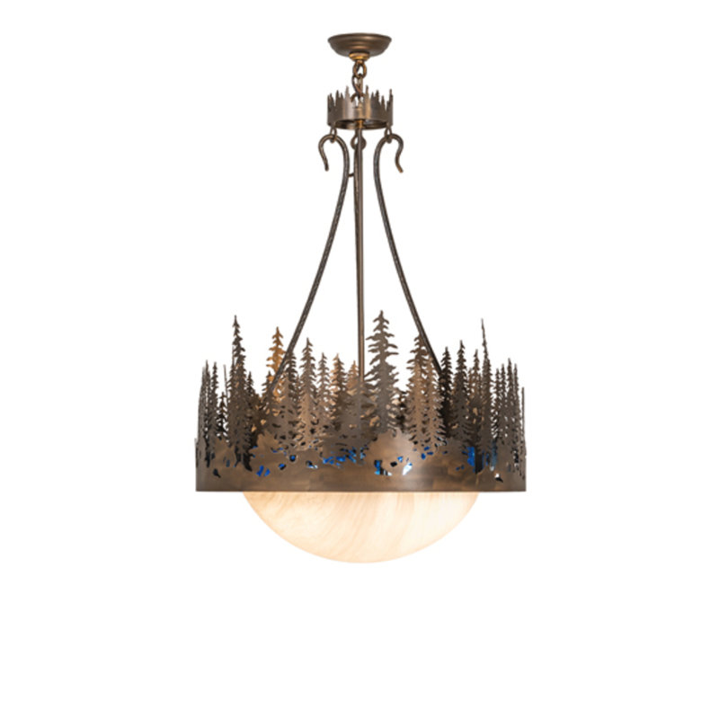 Luminaire suspendu en cuivre antique à 4 lumières Janaira