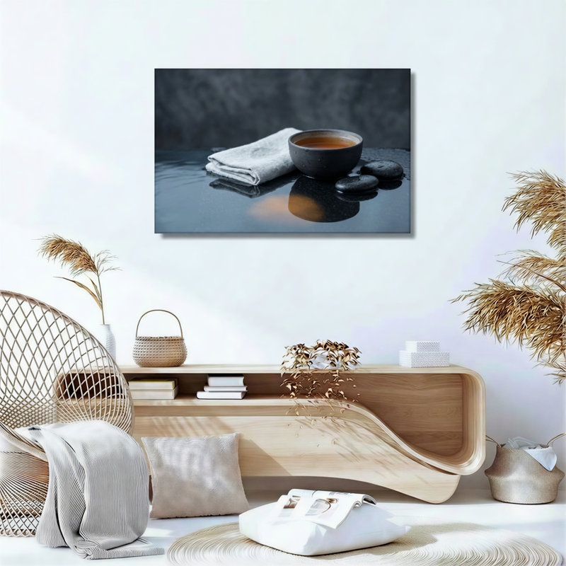 Ensemble de 1 toile murale Zen Tea, H 12 po x l 18 po, Toile tendue