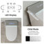 Toilette pour bidet intelligente à pleine lumière Los Flexi 956 avec siège UV amovible pour enfant, réservoir d'eau intégré, couvercle à ouverture / fermeture automatique, capteur de pieds, lavage instantané à l'eau chaude, siège chauffant, séchoir à air chaud, panneau latéral et télécommande , 1,28 GPF, 12 po brut-126171276