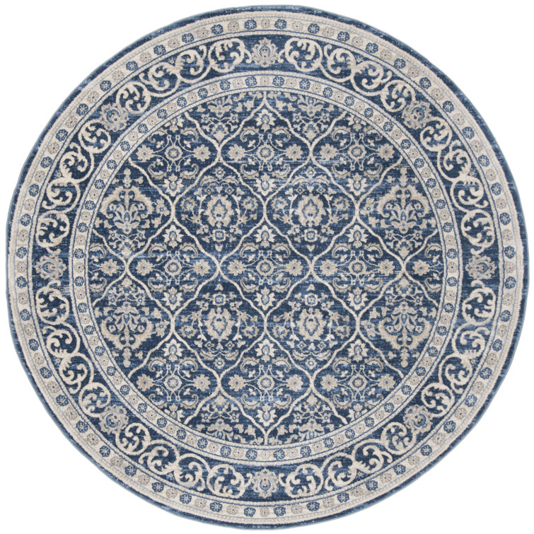 Tapis bleu marine / gris clair Llana